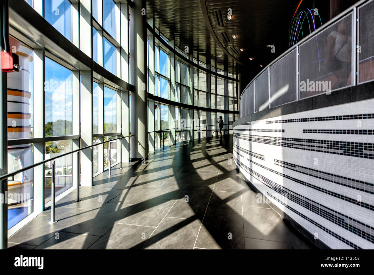 Interior of Space Shuttle Atlantis building at Kennedy Space Center Stock Photo