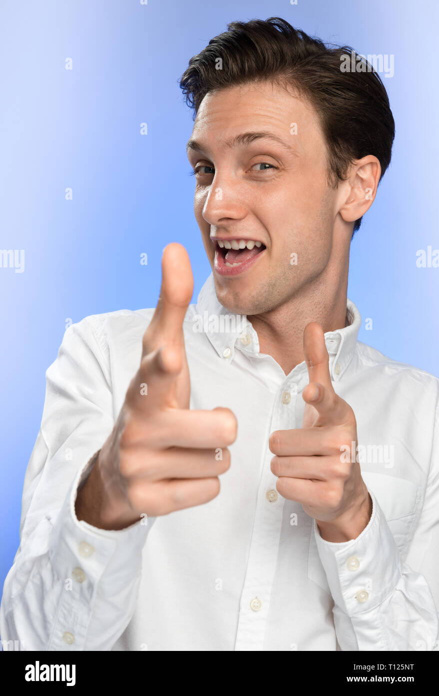 portrait series of a young white man with different facial expressions