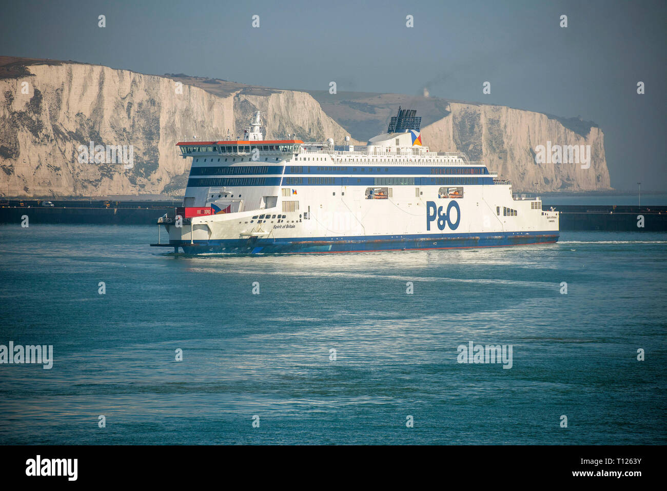 P&O ferry arriving in the Port of Dover in England, United Kingdom ...