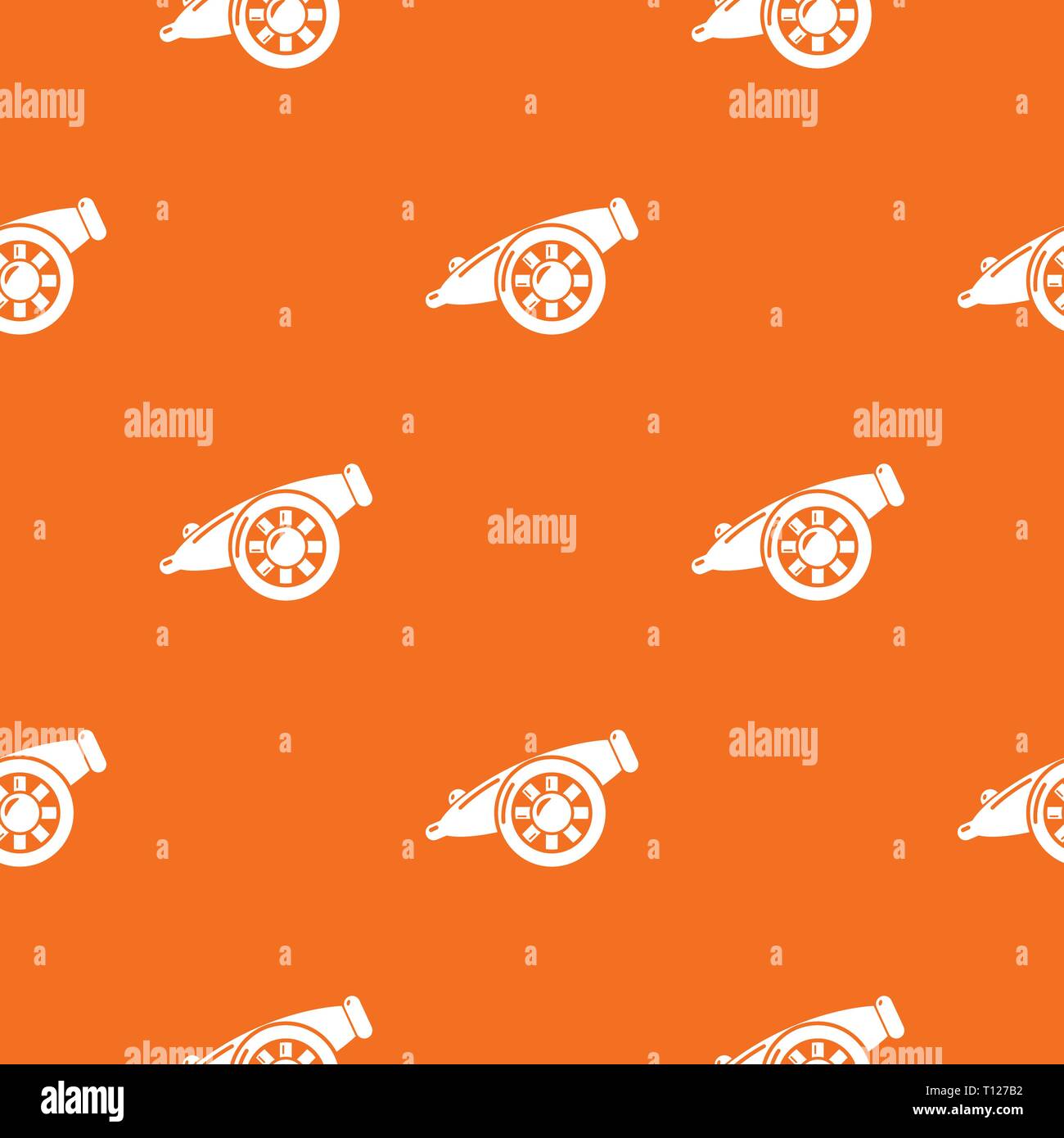 Artillery cannon pattern vector orange Stock Vector