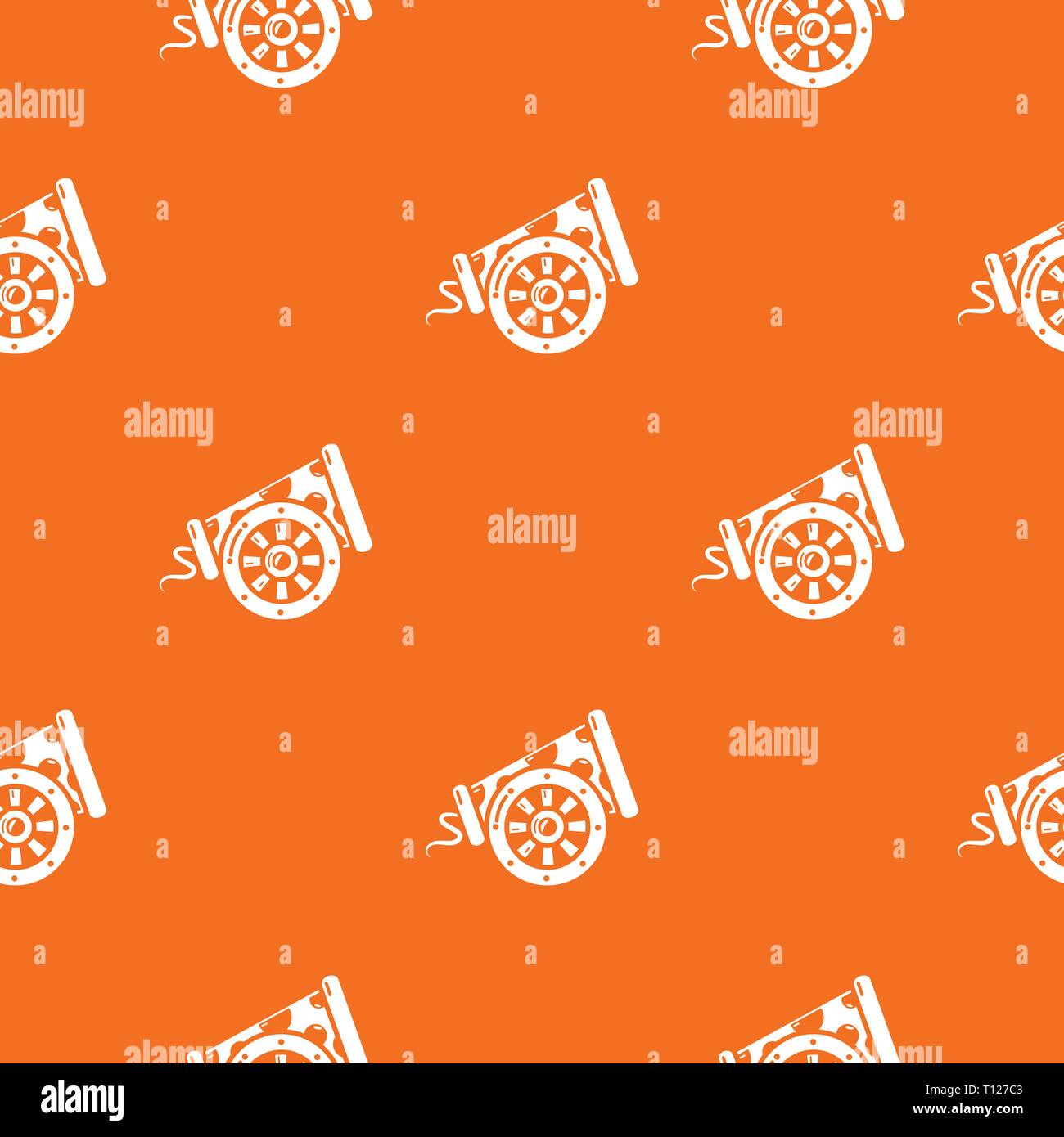 Big gun pattern vector orange Stock Vector