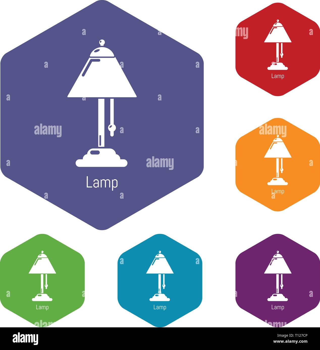 Lamp icons vector hexahedron Stock Vector