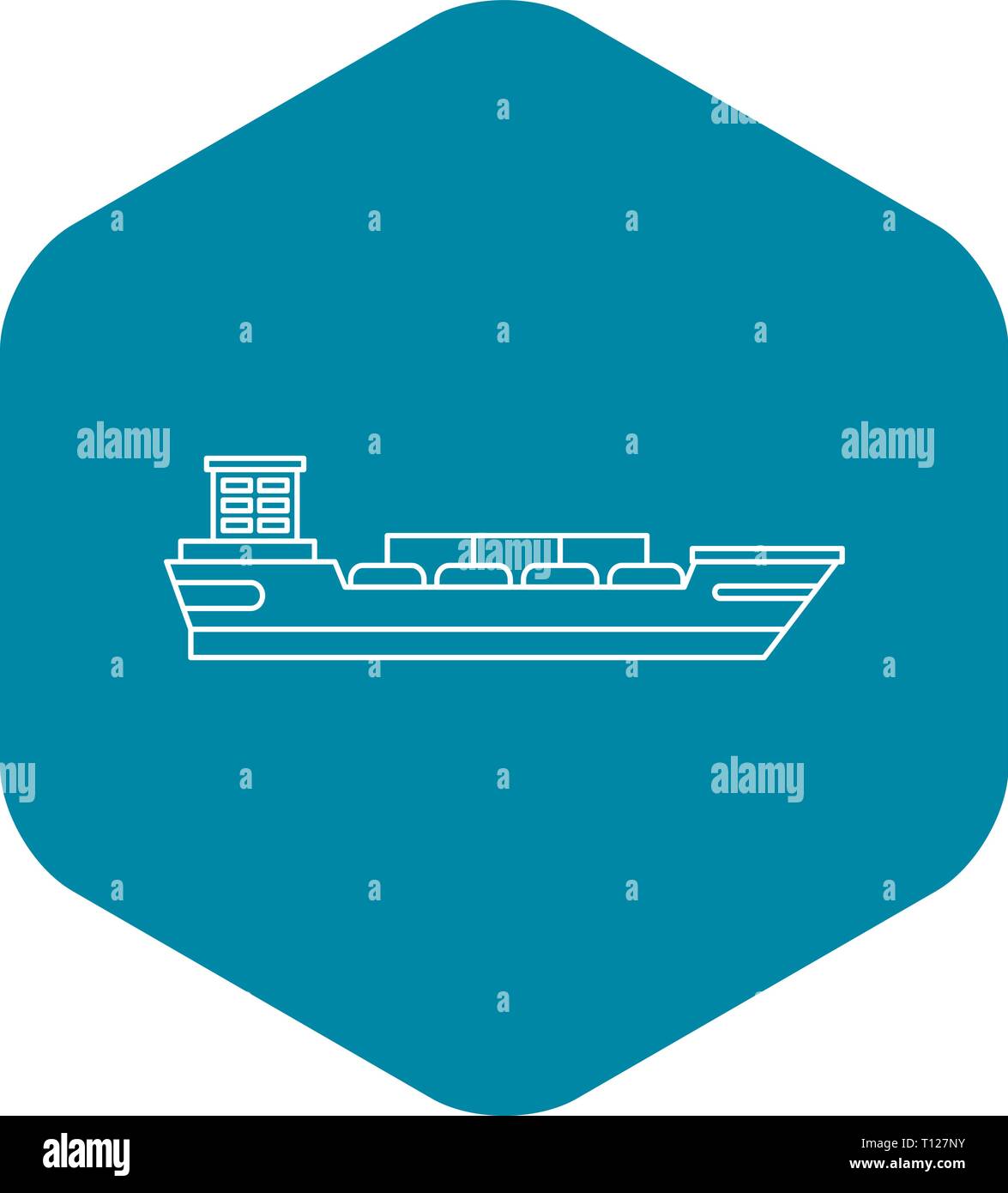 Cargo ship icon, outline style Stock Vector Image & Art - Alamy