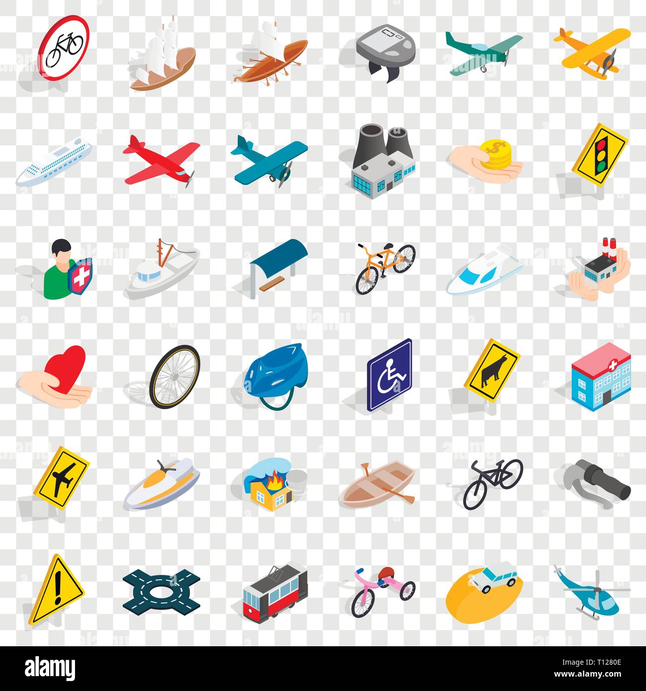 Traffic light icons set, isometric style Stock Vector Image & Art - Alamy