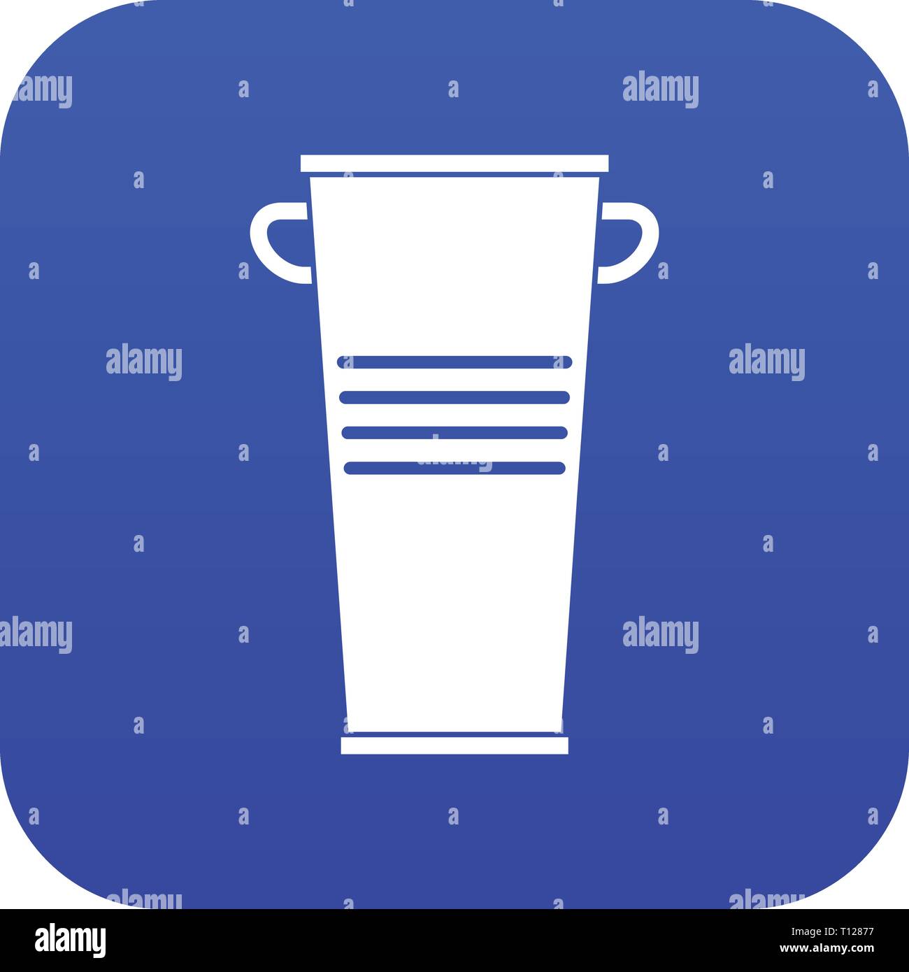 Trash can with handles icon digital blue Stock Vector Image & Art - Alamy