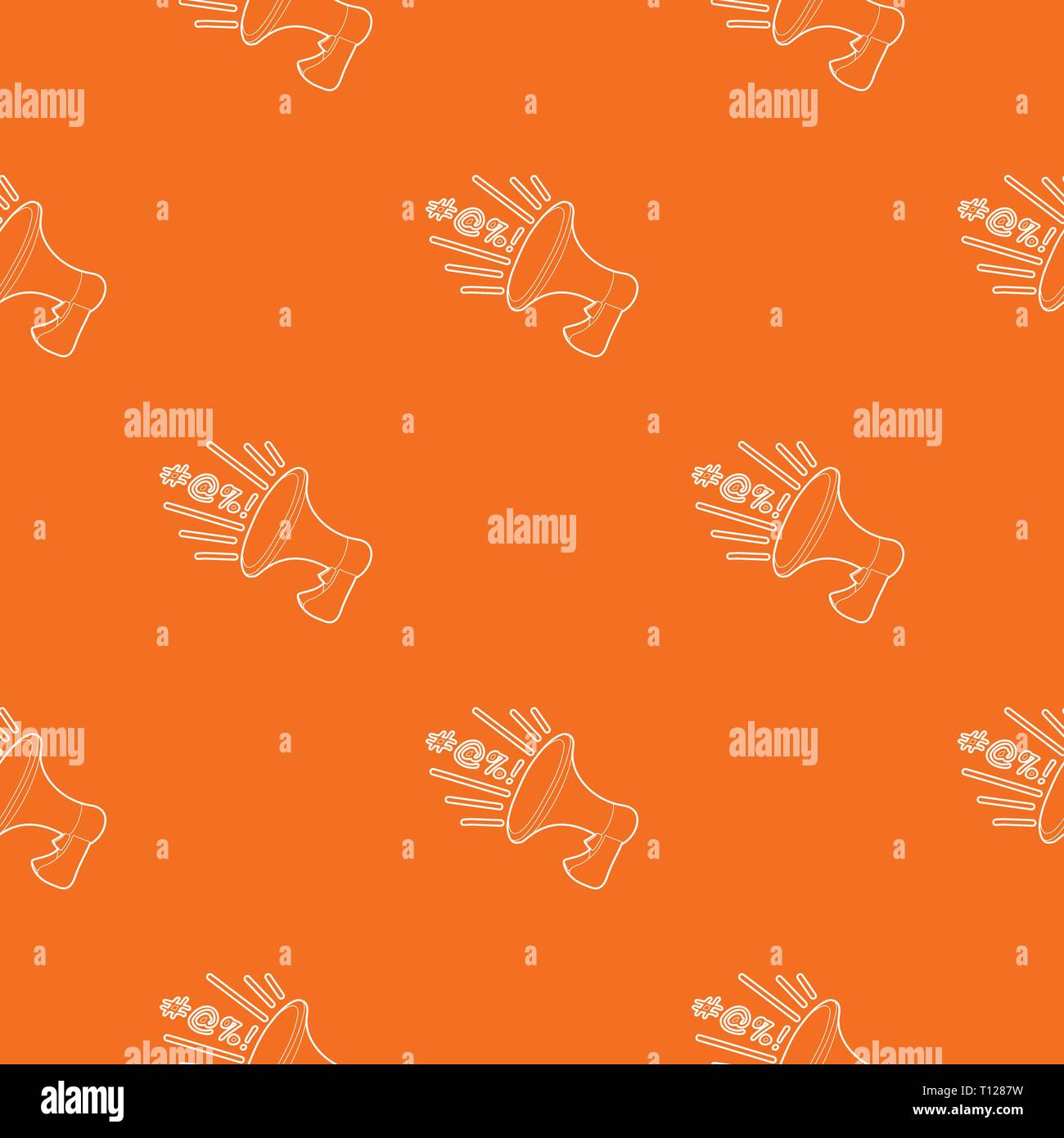 Loudspeaker pattern vector orange Stock Vector