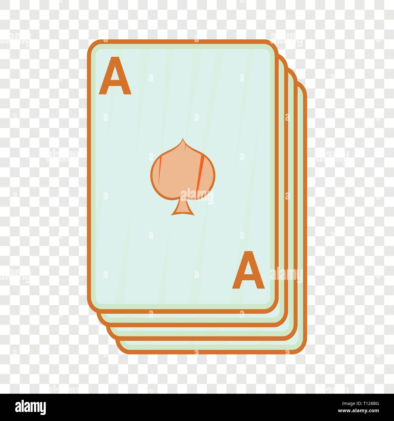 Ace of spades, playing cards icon, cartoon style Stock Vector Image