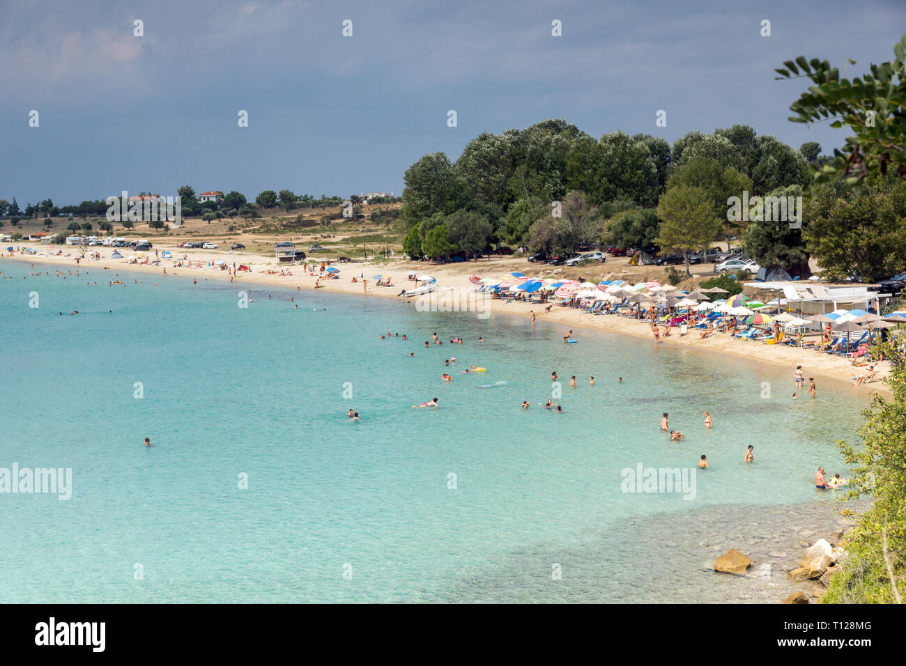 Amazing Seascape with Agios Ioannis Beach at Sithonia peninsula,  Chalkidiki, Central Macedonia, Greece Stock Photo - Alamy