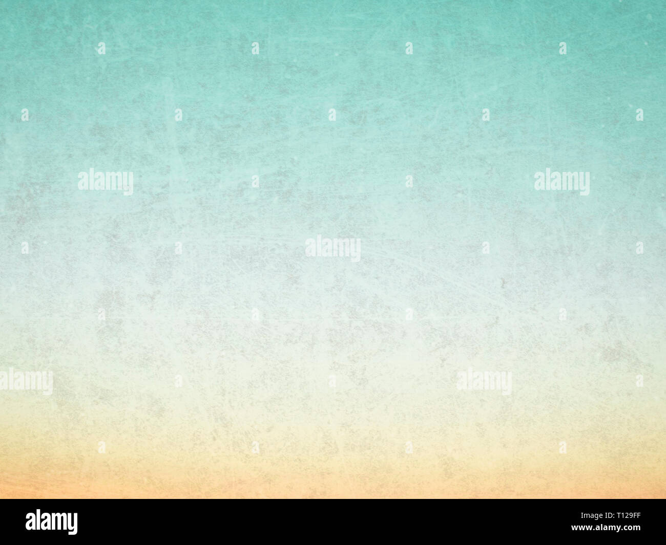 Textured aged gradient background from mint to yellow. Stock Photo