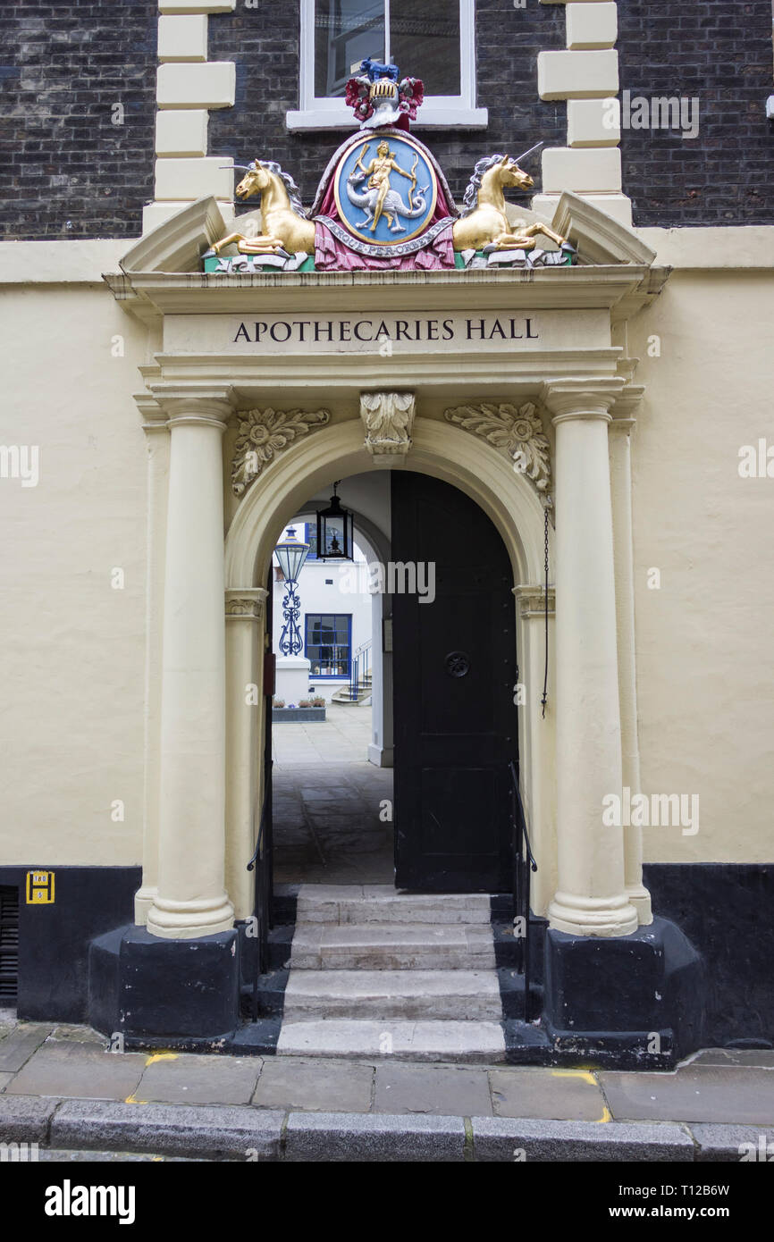 Worshipful Society of Apothecaries, Apothecaries Hall, Black Friars Lane, London, EC4, UK Stock Photo