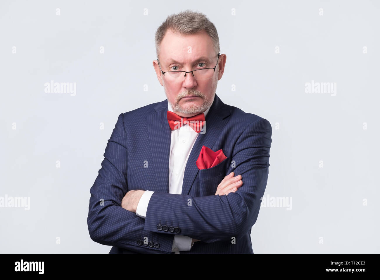Blue suit red tie hi-res stock photography and images - Alamy