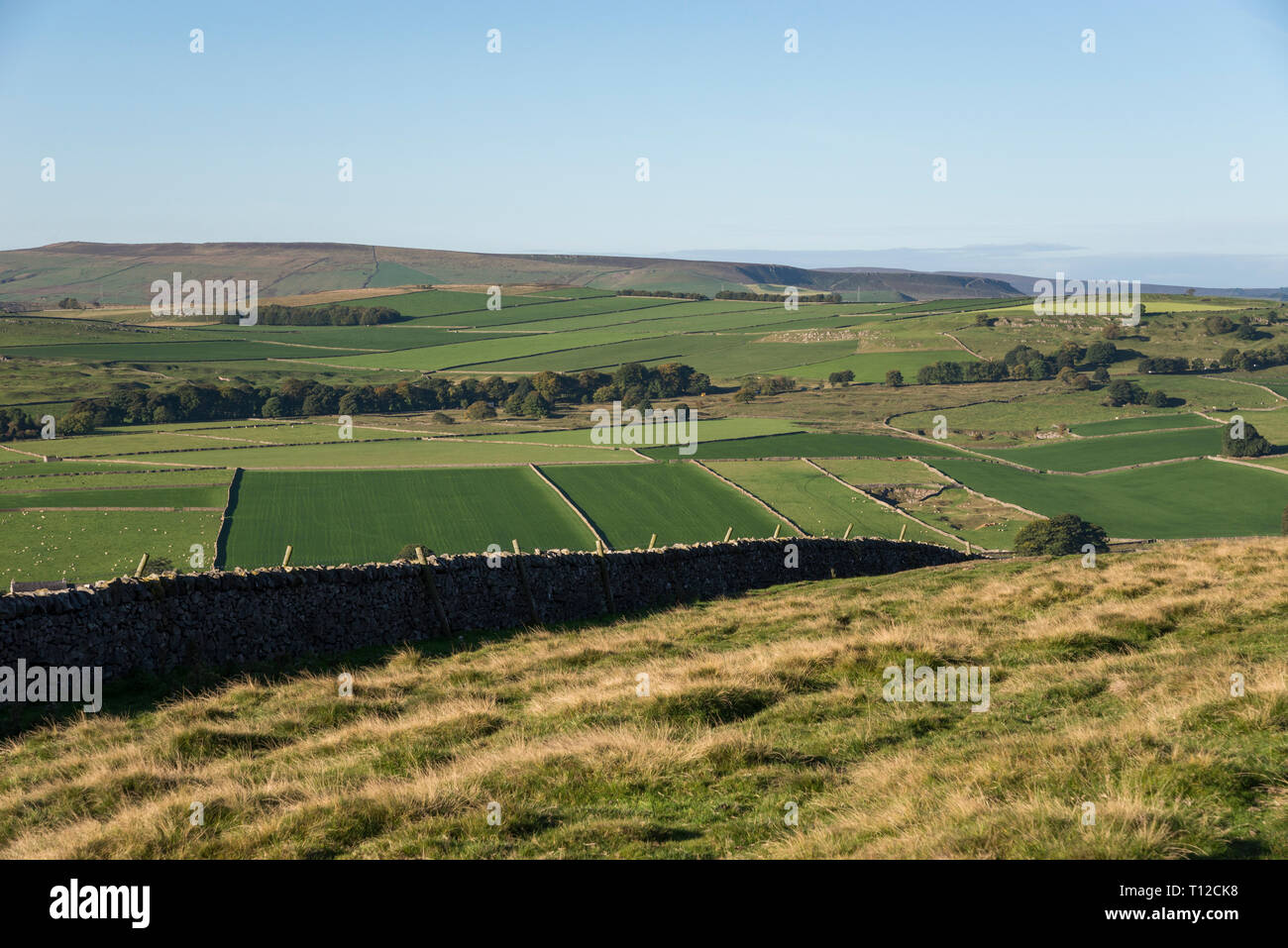 Beautiful White Peak landscape near Peak Forest in Derbyshire, England