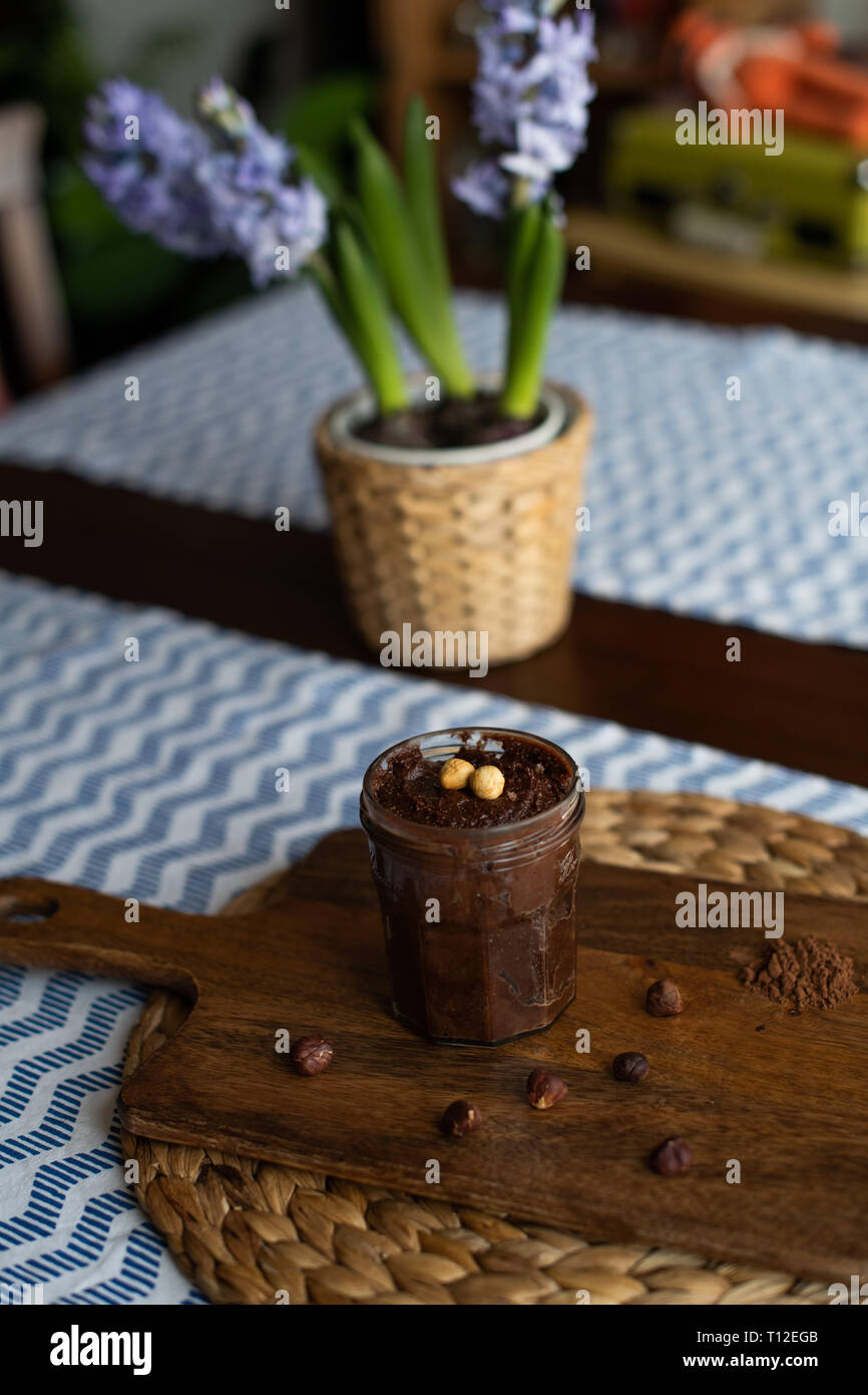 Homemade Vegan Chocolate Hazelnut Spread Stock Photo Alamy