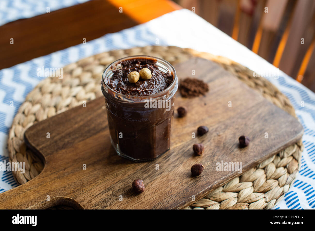 Homemade Vegan Chocolate Hazelnut Spread Stock Photo Alamy