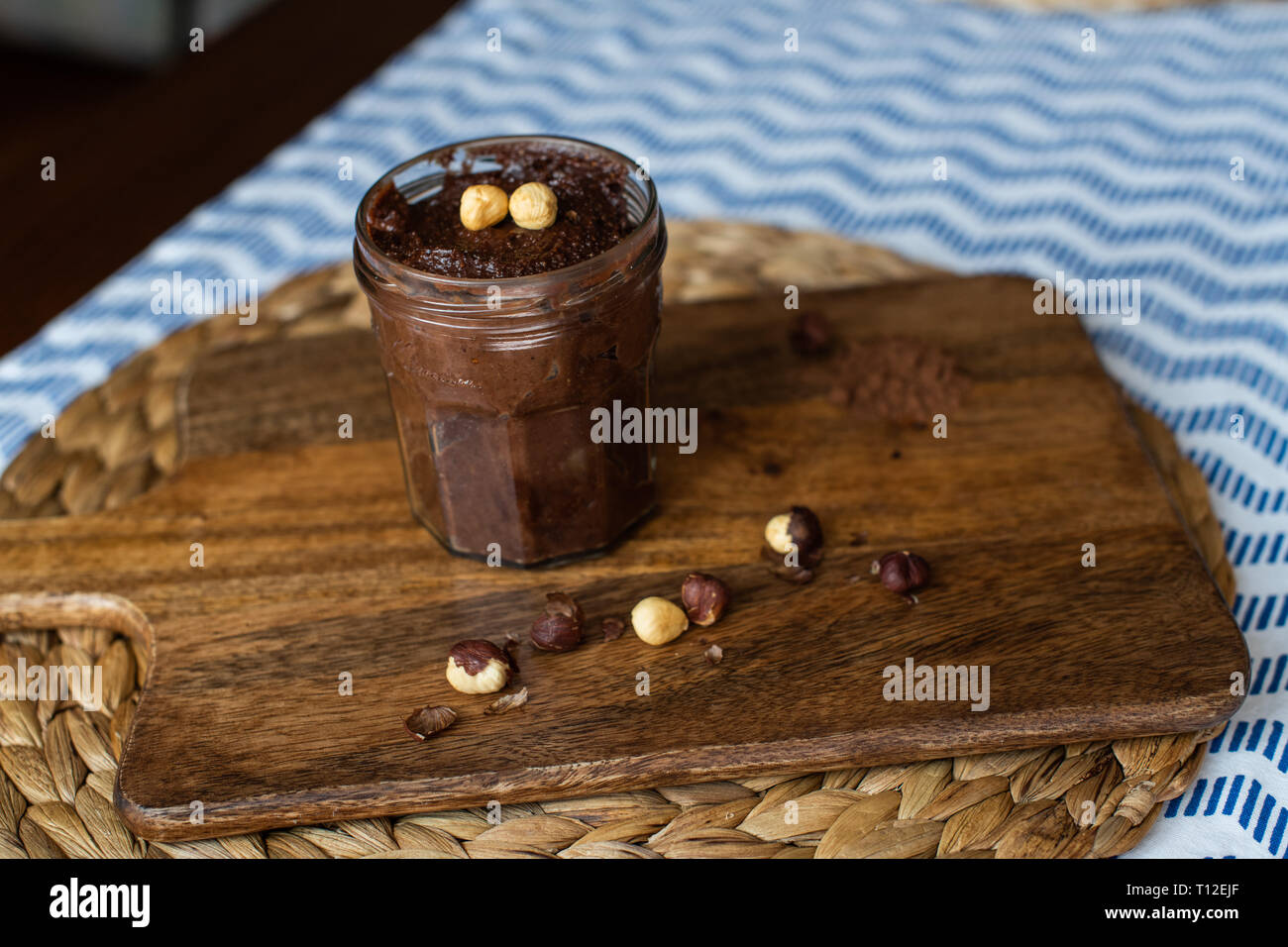 Homemade Vegan Chocolate Hazelnut Spread Stock Photo Alamy