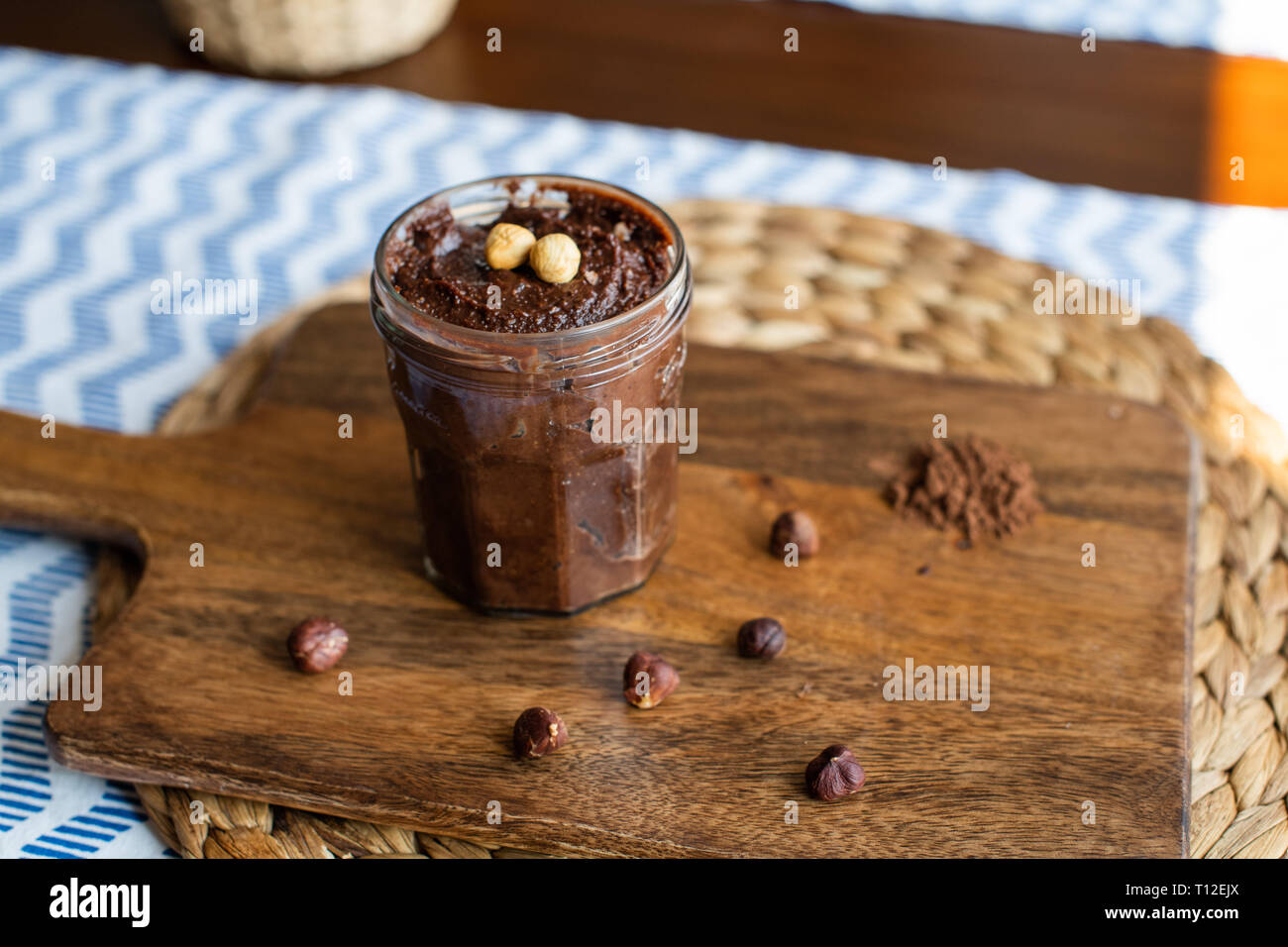 Homemade Vegan Chocolate Hazelnut Spread Stock Photo Alamy