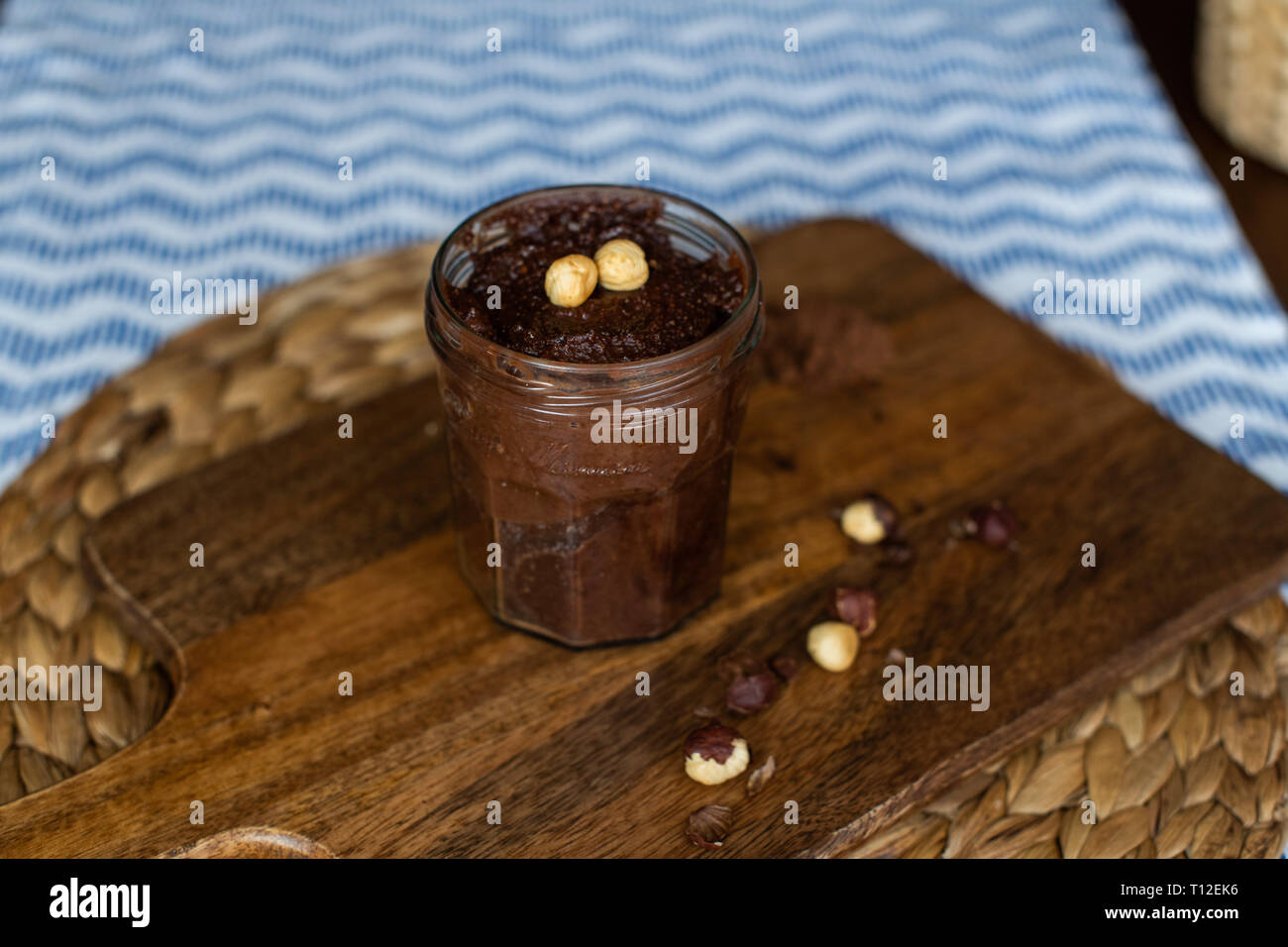 Homemade Vegan Chocolate Hazelnut Spread Stock Photo Alamy