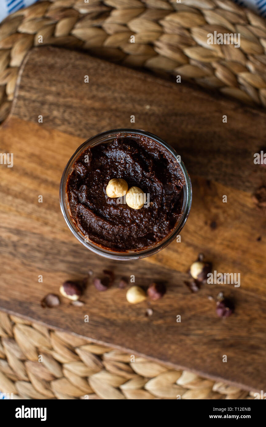 Homemade Vegan Chocolate Hazelnut Spread Stock Photo Alamy