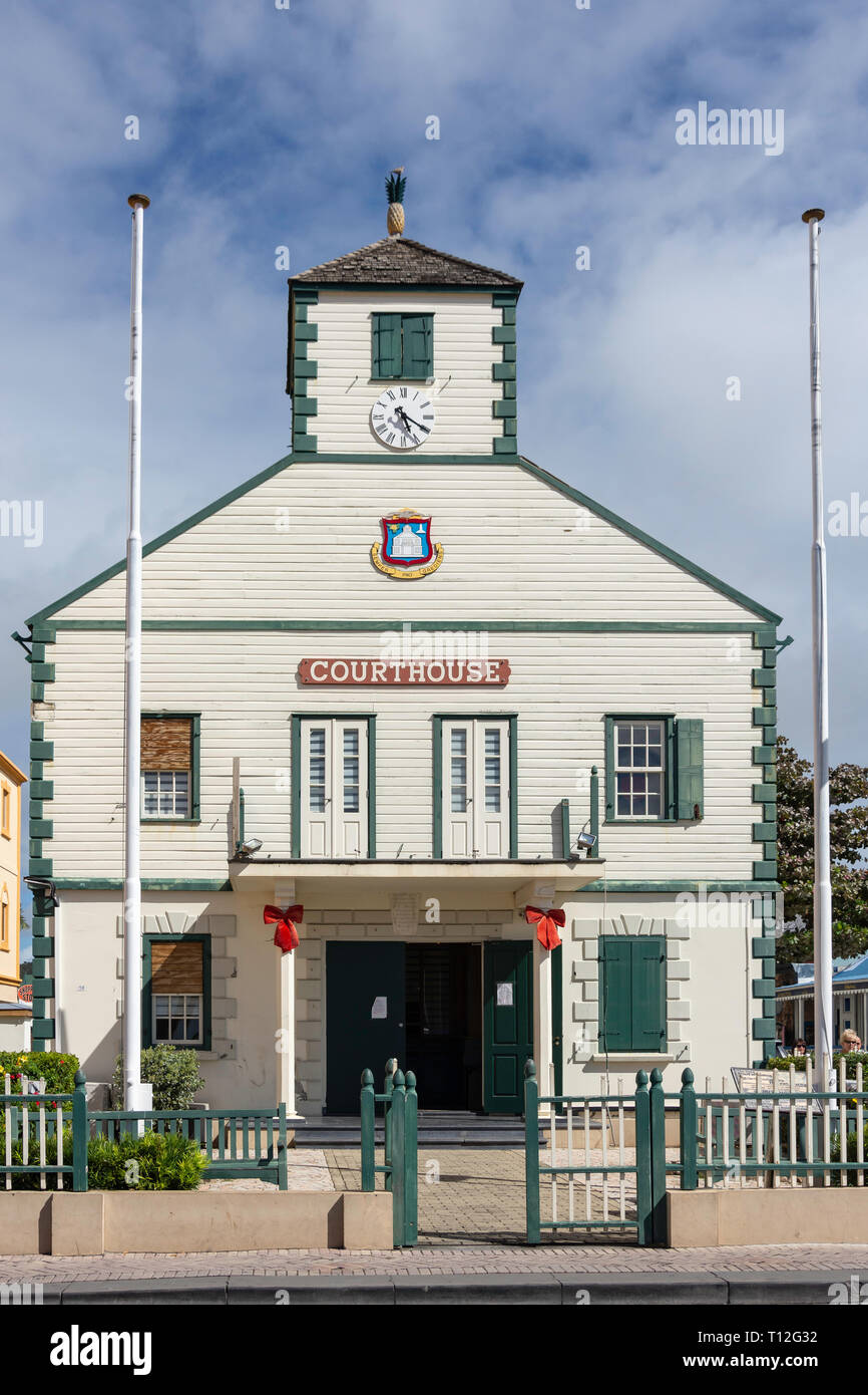 The Old Courthouse (1793) Front Street, Philipsburg, Sint Maarten, Saint Martin, Lesser Antilles, Caribbean Stock Photo