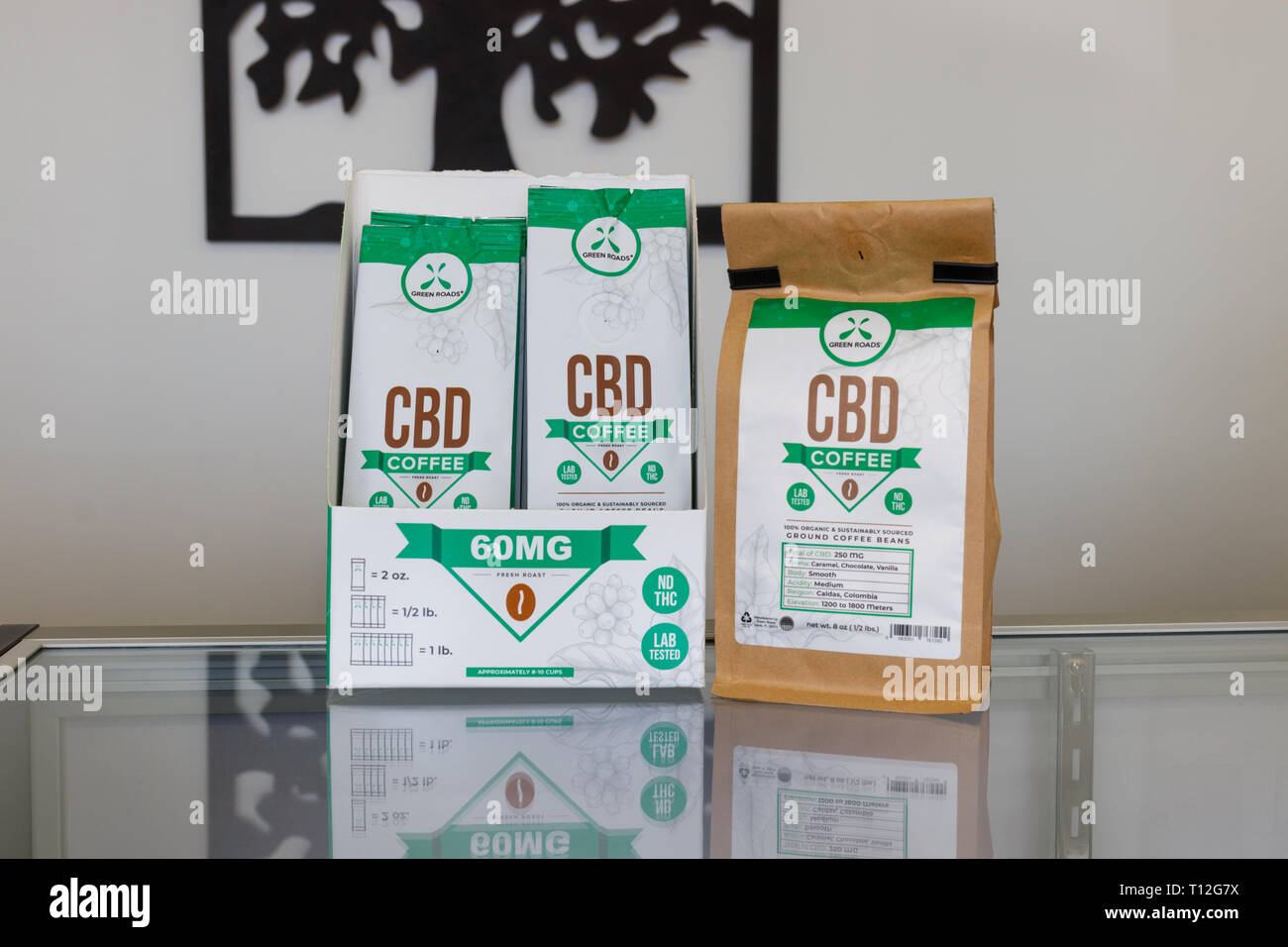 Marion Circa March 19 Green Roads Cbd Coffee The Popularity Of Cbd Oil As A Medicinal Product Has Skyrocketed I Stock Photo Alamy