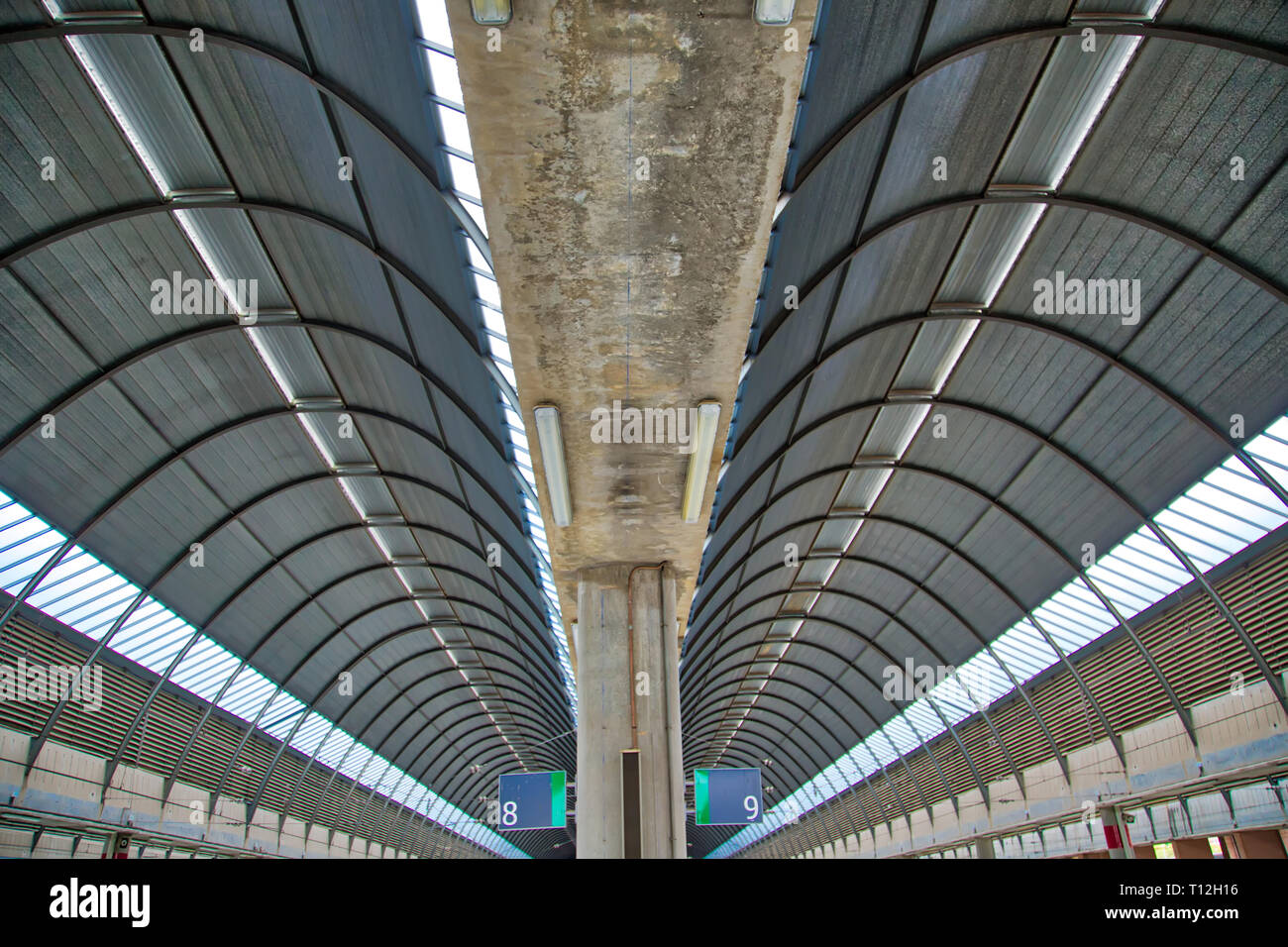 Seville main train station, Santa Justa, a busy intercity connection ...