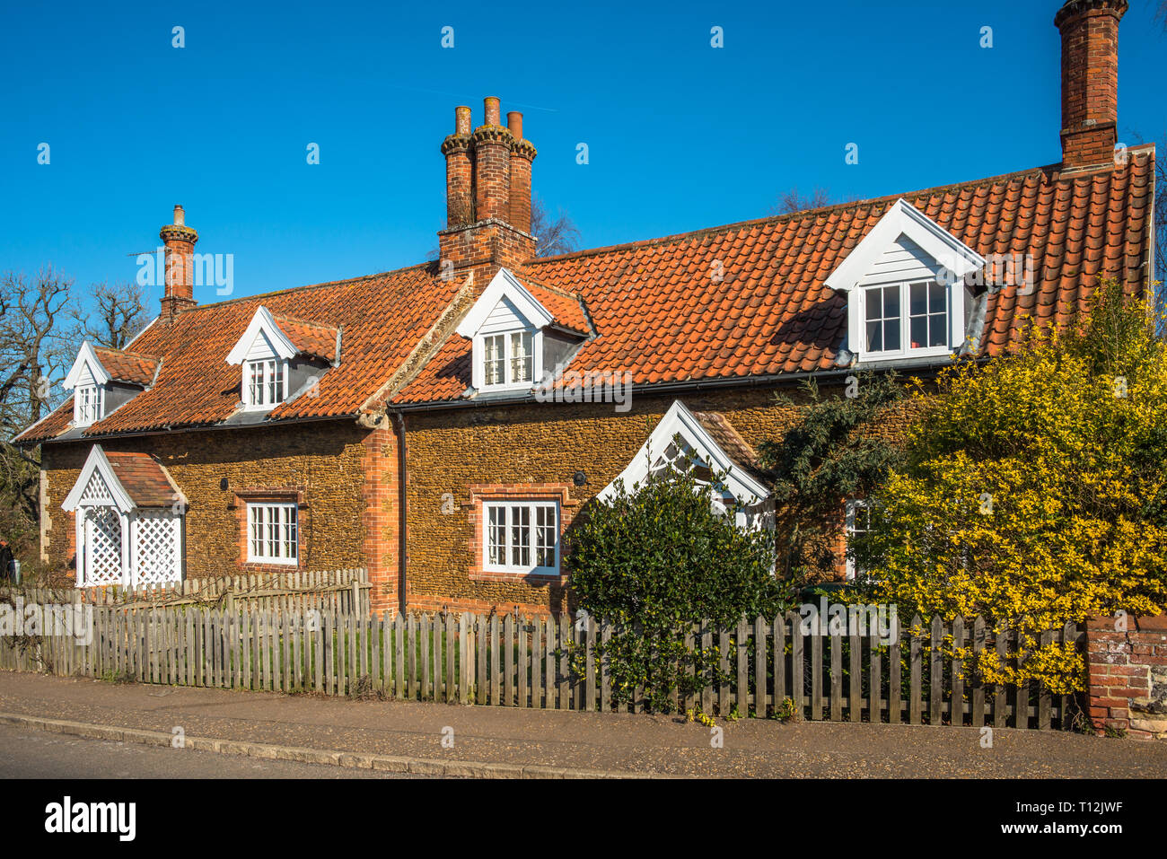 Characterful Cottages In The Village Of Castle Rising In Norfolk