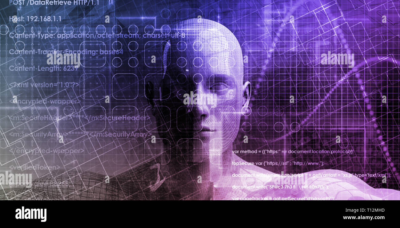 Software Technology Abstract Background Information Data Art Stock ...