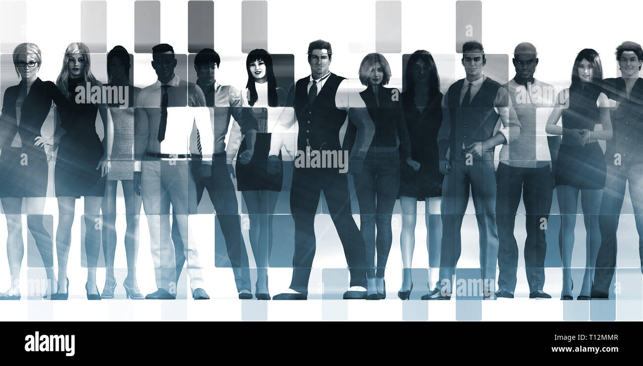 Group of Business People Standing Together Confident Stock Photo - Alamy