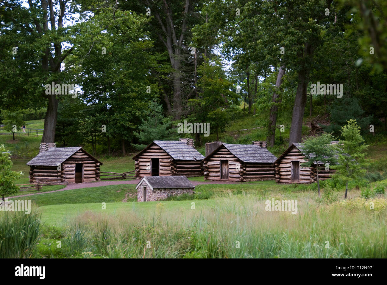Replica Cabins Like Ones Revolutionary War Soldiers Used Valley