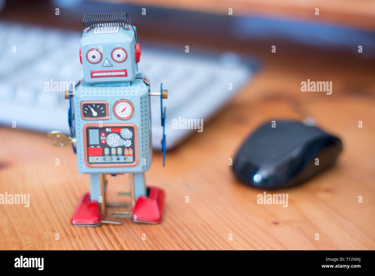 Symbol for a chat bot or social bot and algorithms, keyboard Stock ...