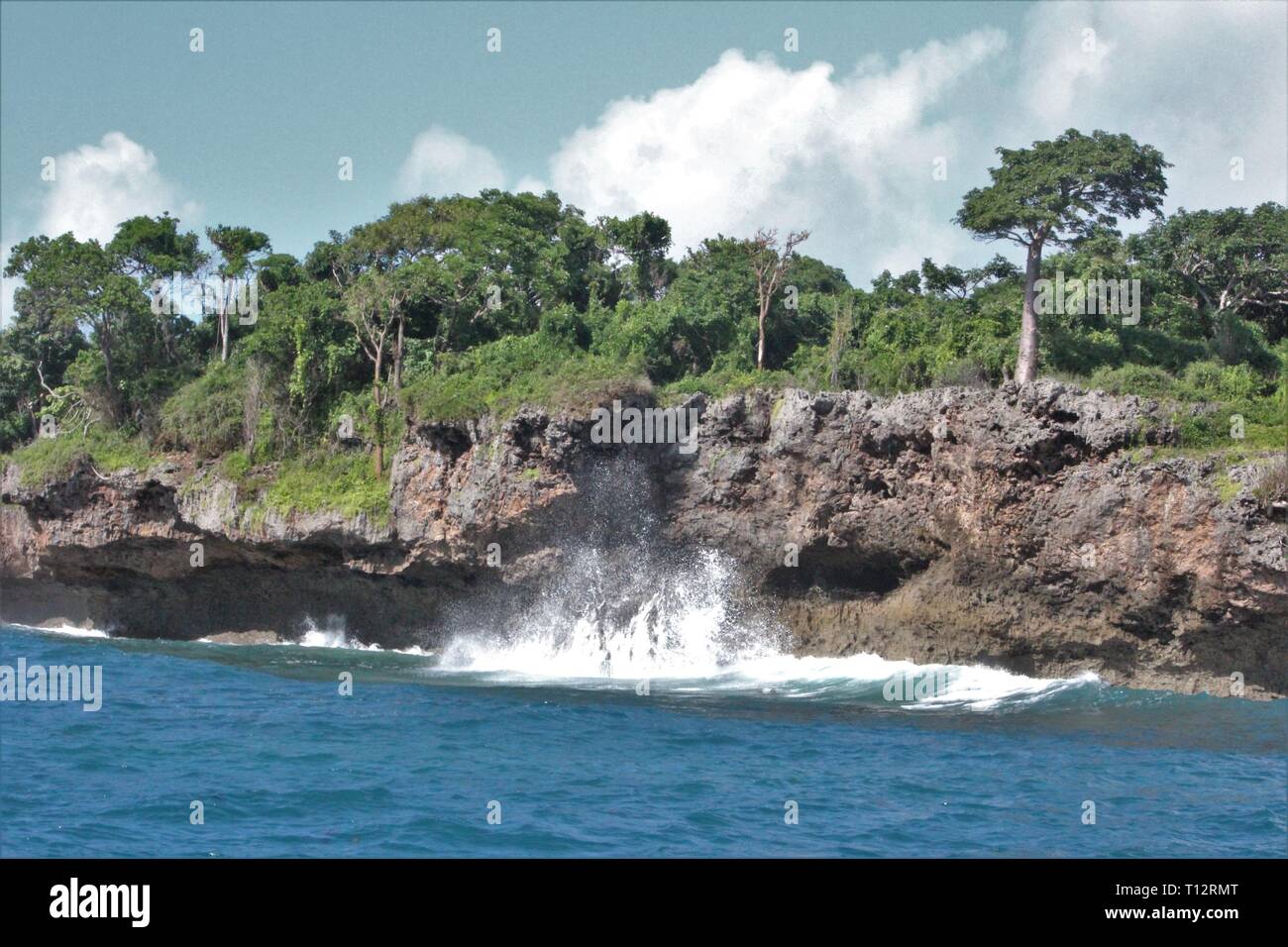 Wasini Island channel shore at the southeast coast of Kenya Stock Photo