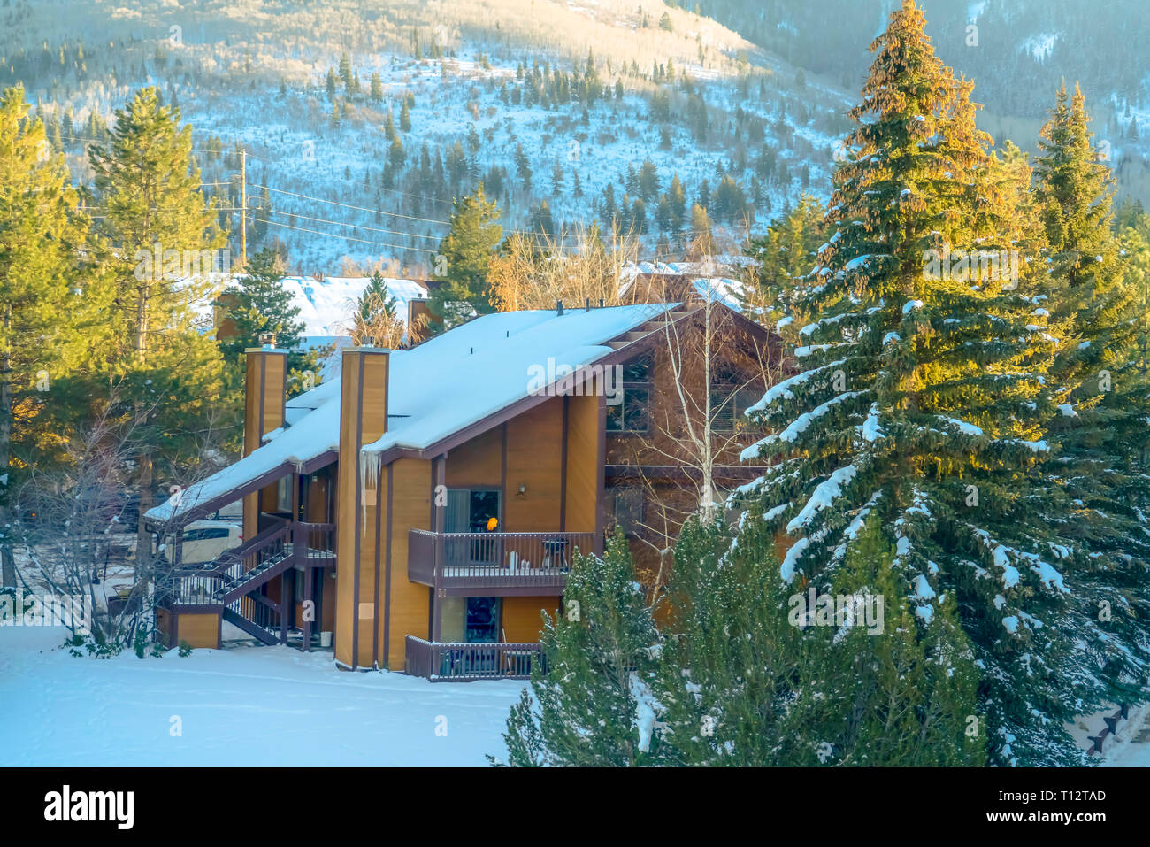 Cabin On A Snowy Mountain In Park City Utah Cabin On A Snow