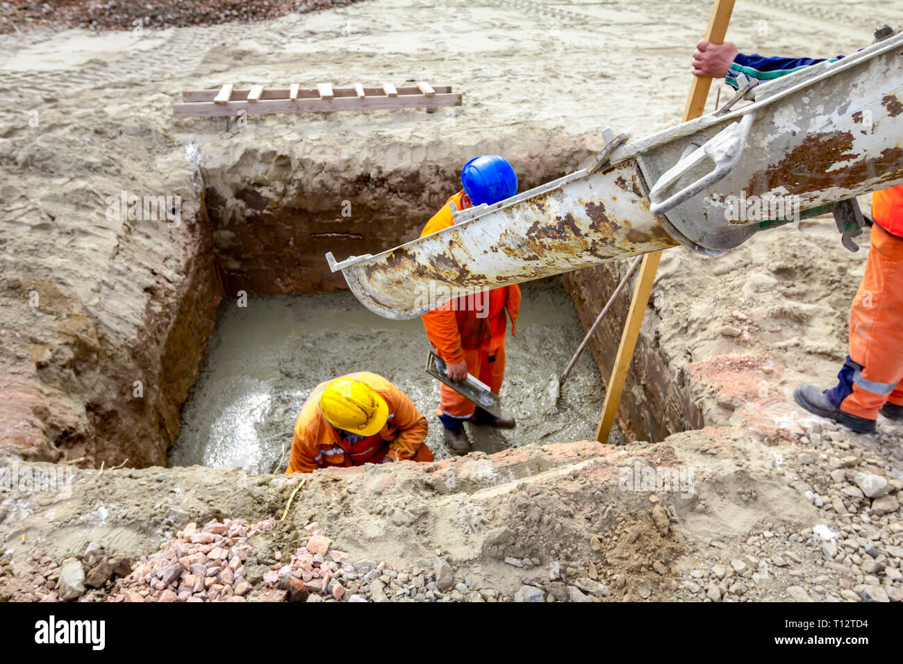 Concrete trench fill foundation hi-res stock photography and images - Alamy