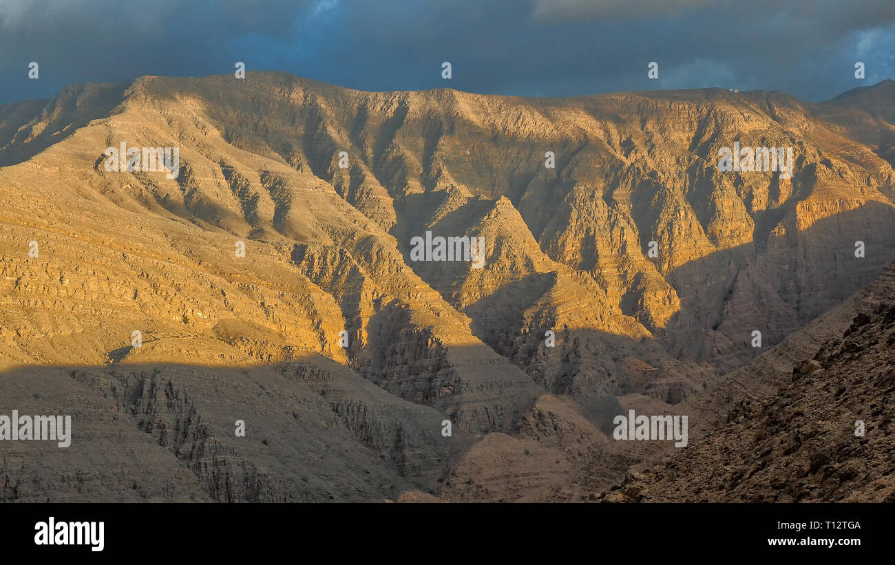 Fantastic mountain landscape. Ru'us al Jibal. al Hajar Mountains ...