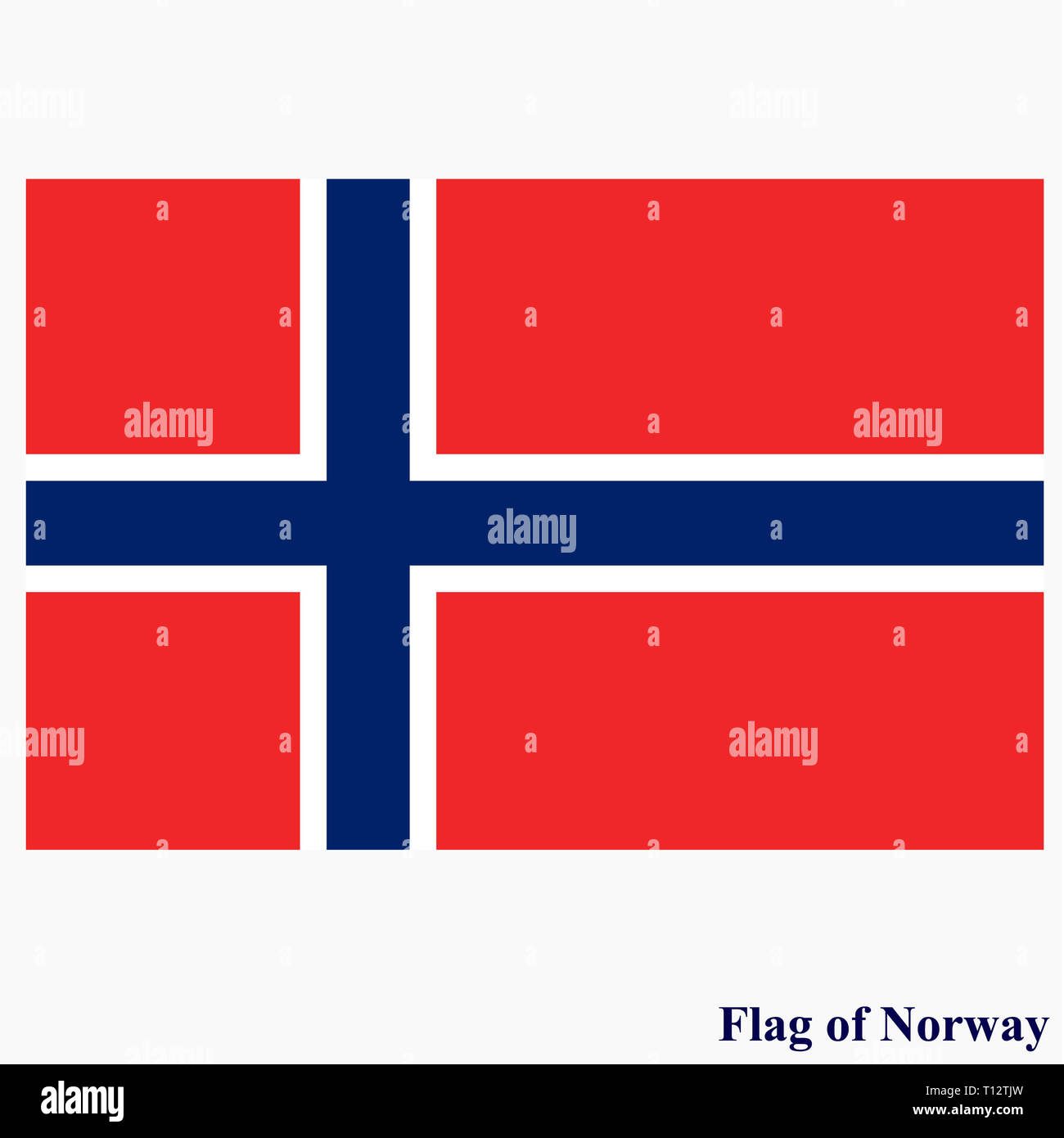 Banner With Flag Of Norway Colorful Illustration With Flags For