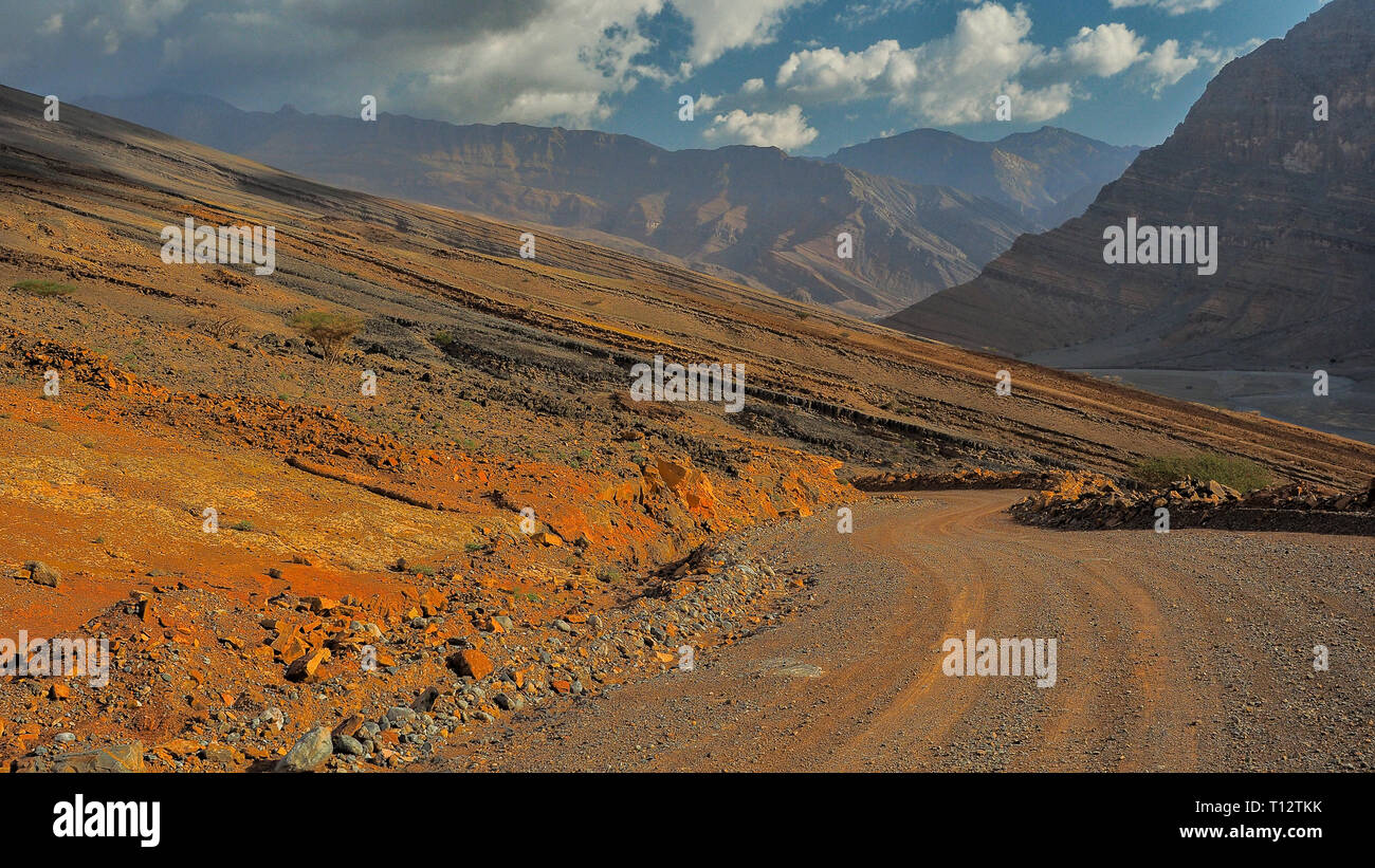 Fantastic mountain landscape. Ru'us al Jibal. al Hajar Mountains ...