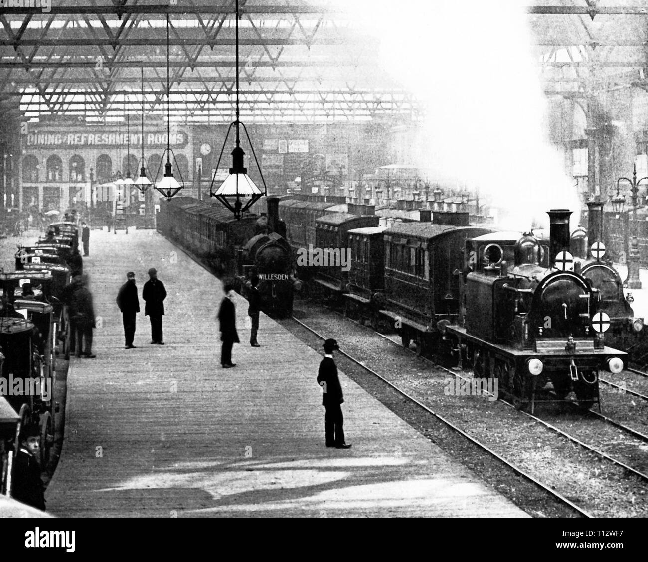 1901 photo interior of Victoria train station, London UK 1901 photo interior of Victoria train station, London UK