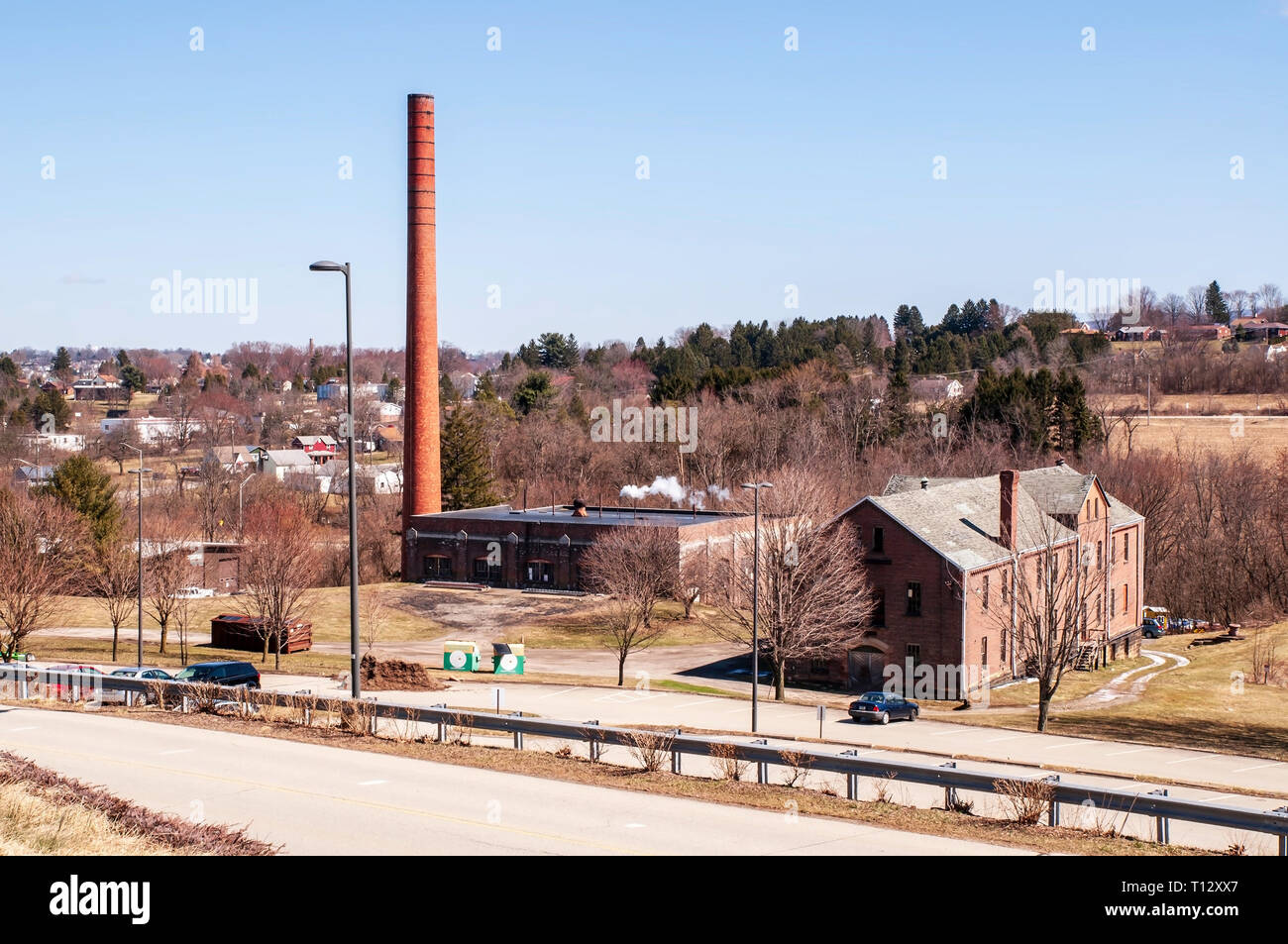 The boiler plant and machine shop on the campus of St Vincent College