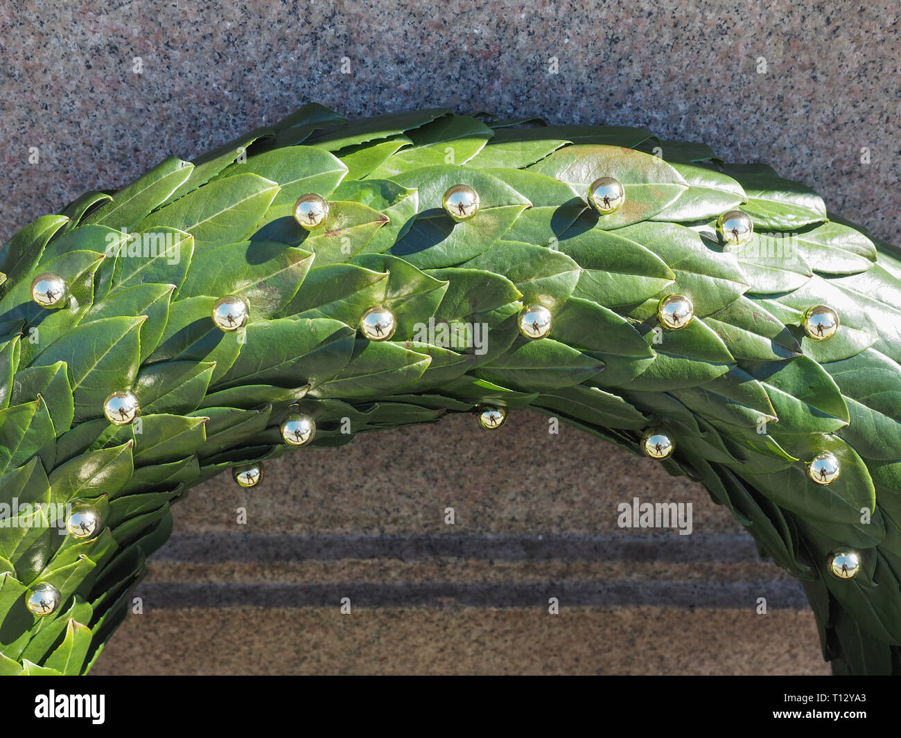 Laurel wreath background hi-res stock photography and images - Alamy