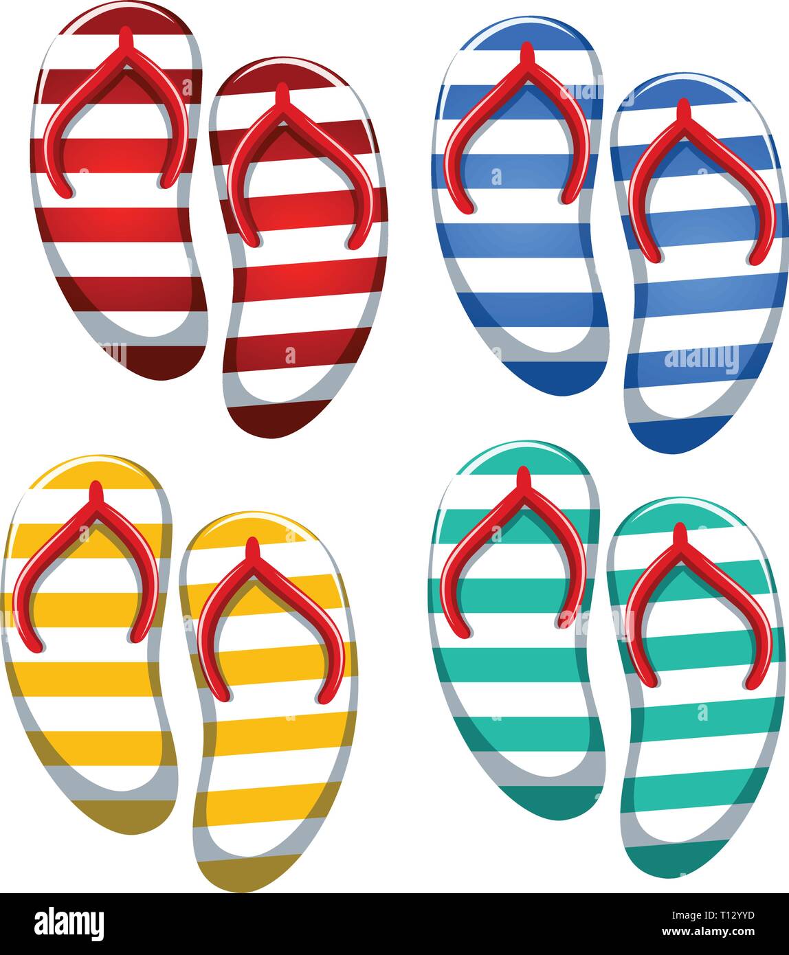 Set of stripe sandal illustration Stock Vector Image & Art - Alamy