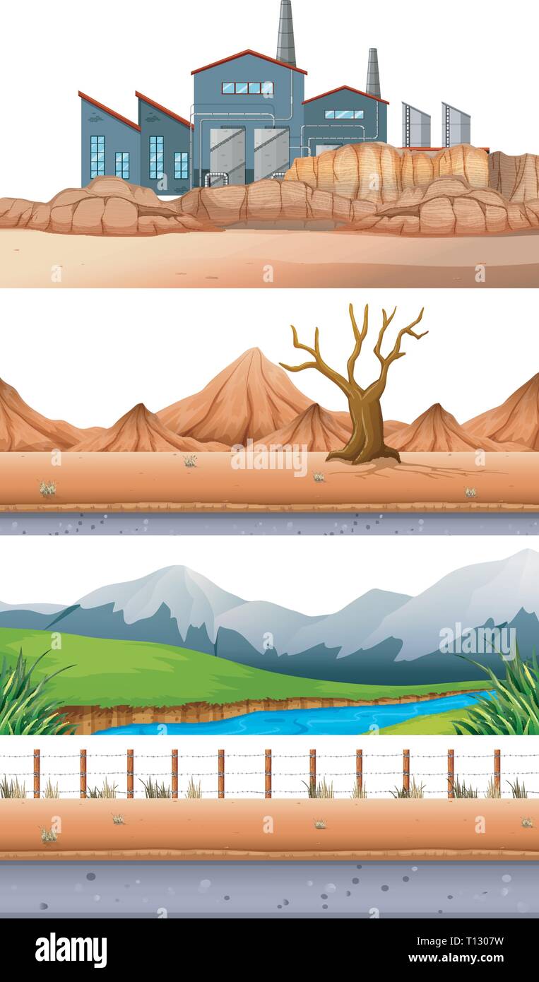 Set of different landscape illustration Stock Vector Image & Art - Alamy
