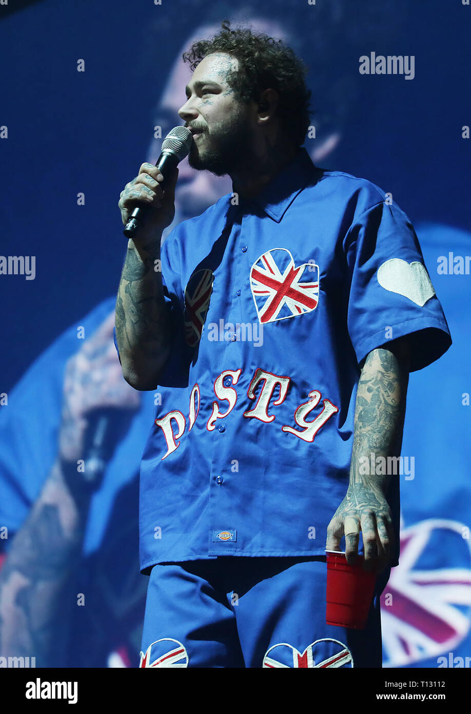 Post Malone performs at the Manchester Arena Featuring Post Malone