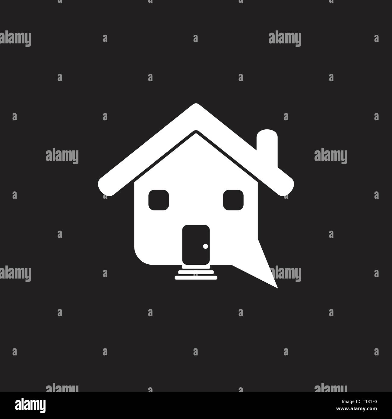 home talk forum design logo vector Stock Vector