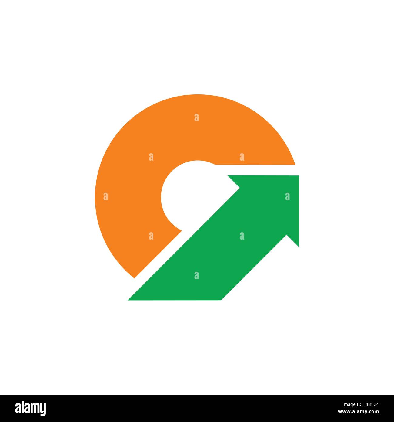 abstract letters cg arrow up geometric logo vector Stock Vector Image ...