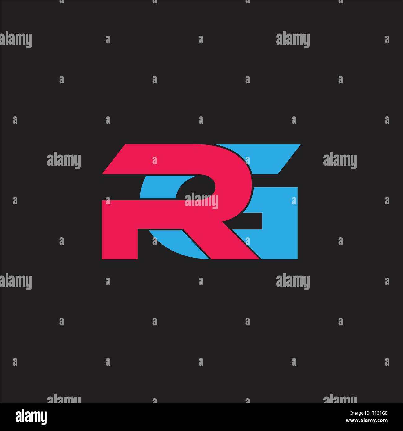 letters rg simple linked geometric logo vector Stock Vector Image & Art ...