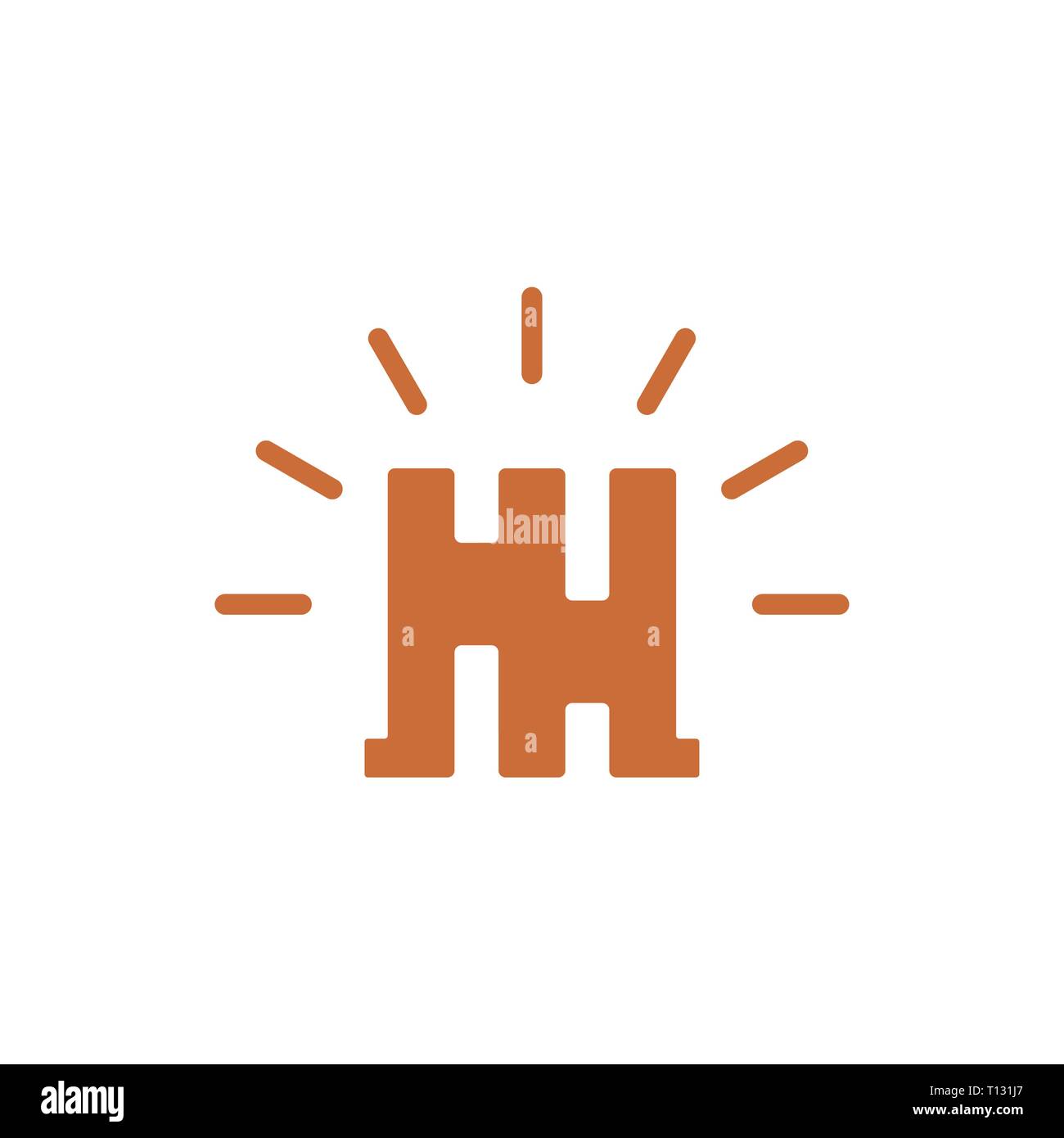 abstract letter n shine new castle logo vector Stock Vector