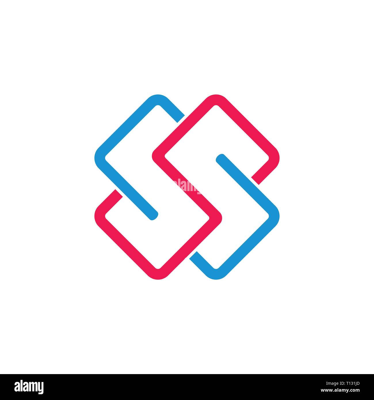 letters xs geometric line logo vector Stock Vector