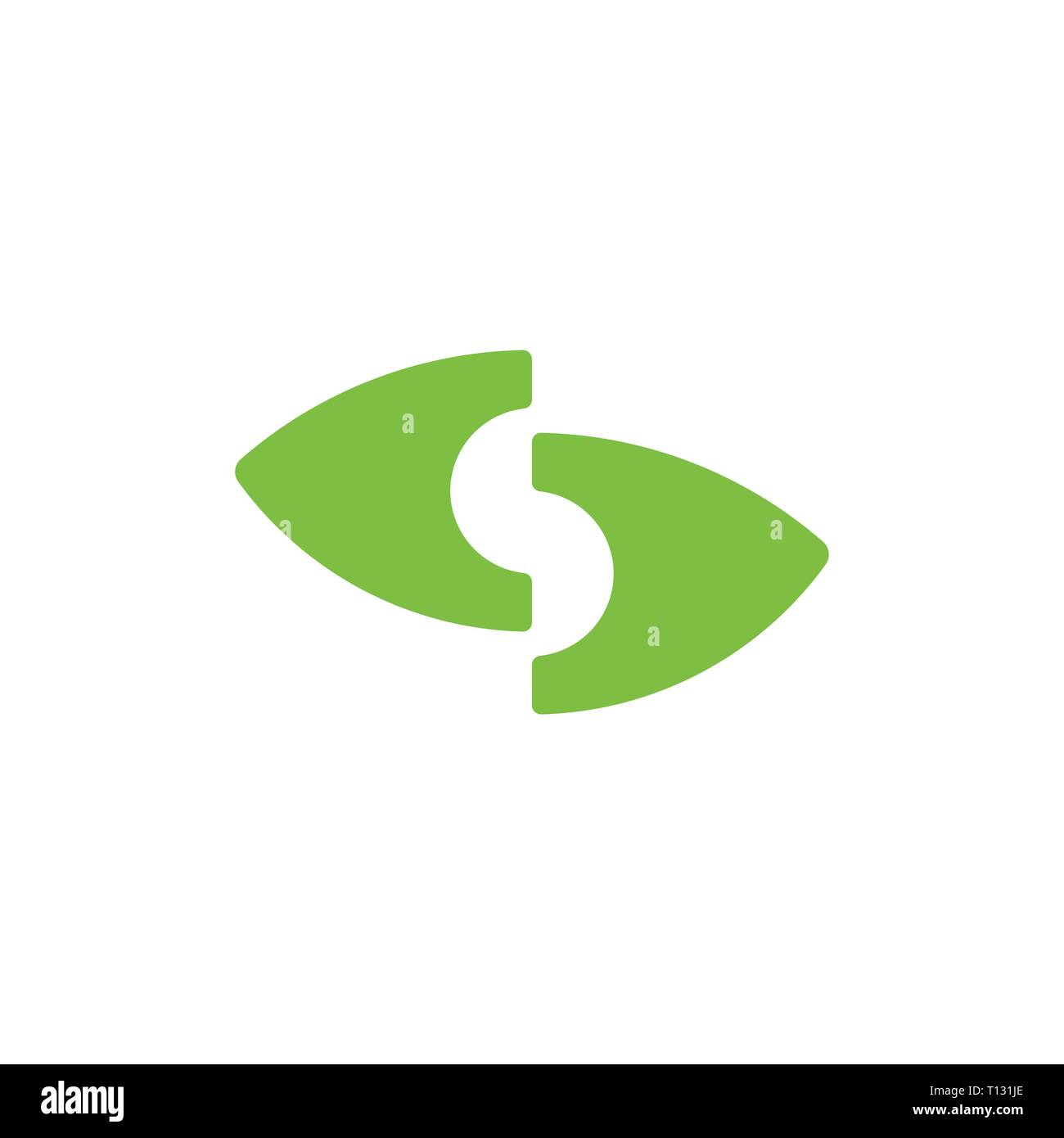 letter s green leaf geometric logo vector Stock Vector Image & Art - Alamy