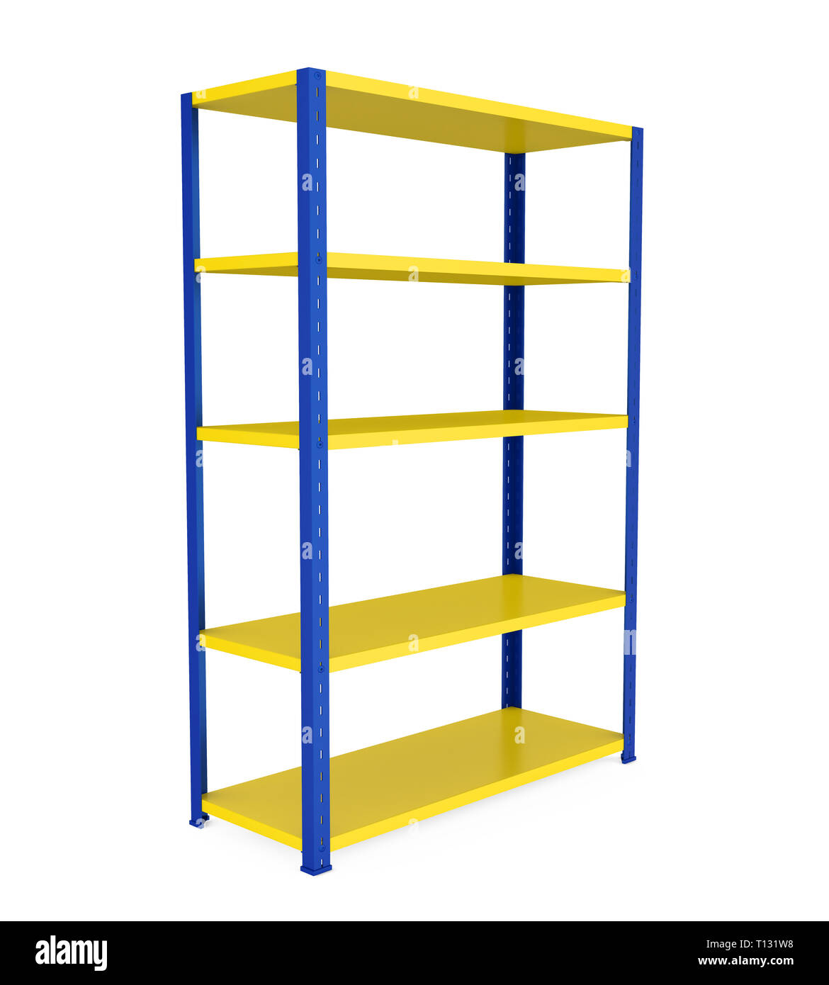 Metal Rack Shelves Isolated Stock Photo Alamy