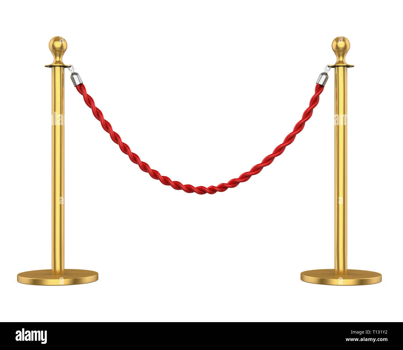 Barrier Rope Isolated Stock Photo